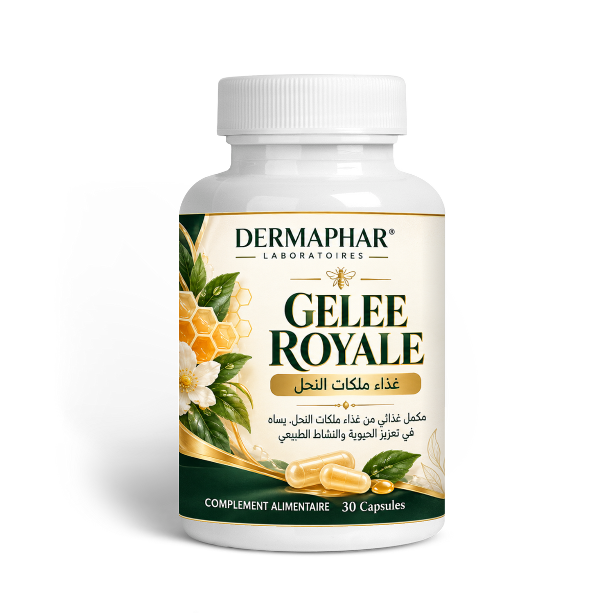 DERMAPHAR Gelée Royale غذاء ملكات النحل 30 كبسولة
